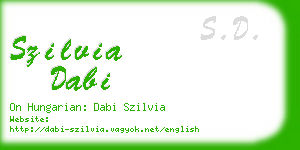 szilvia dabi business card